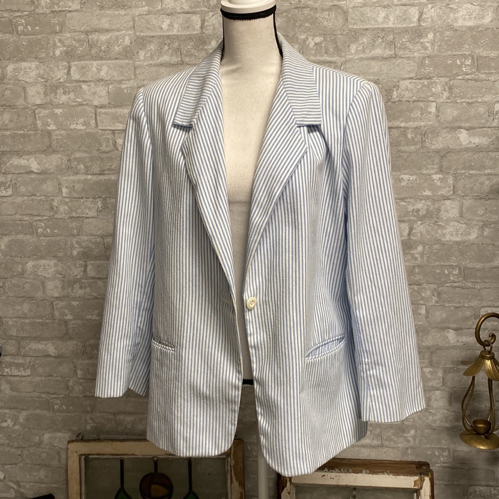 Patchington vintage seersucker blazer jacket
